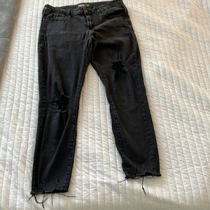 Rockstar black distressed skinny jeans